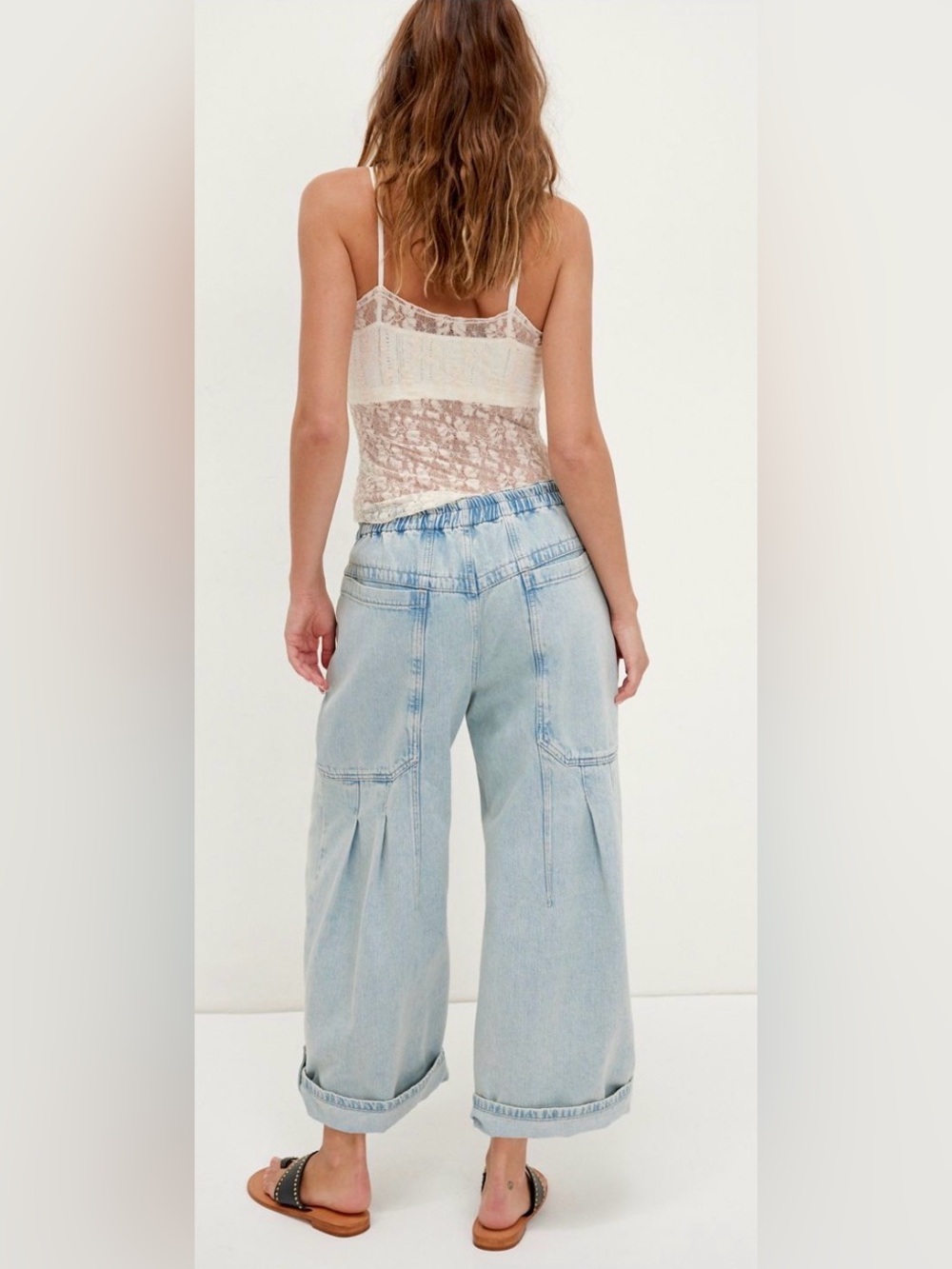 We The Free La Vida Pull On Jeans in Bleached, XL, NWT - Picture 3 of 13